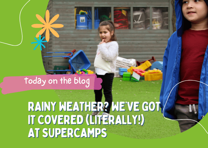 kids playing outside in the rain